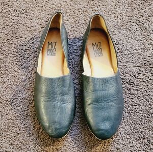 Miz Mooz Kimmy Black Leather Comfort Casual Flat Loafers Size 39